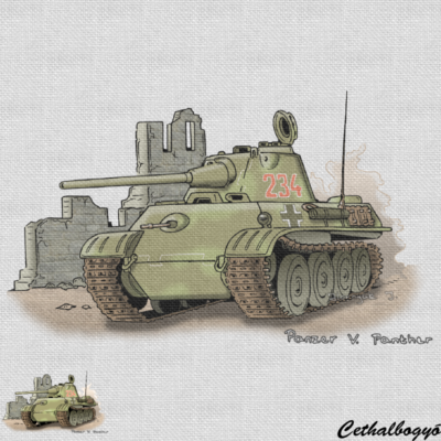 Panzer V. Panther harckocsi minta, tankos pólóminta, cethalbogyó