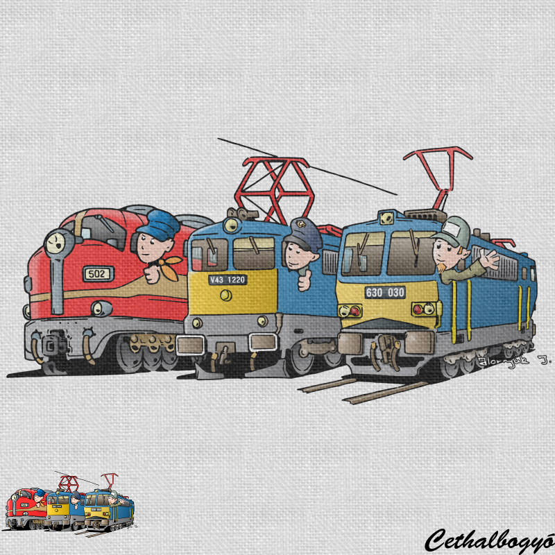 Legújabb pólómintánk a "Kismozdonyok". Ez a grafika elsősorban gyerekeknek készült, gyereknap alkalmából. A pólómintán egyszerre vannak jelen a magyar vasút klasszikusai. Itt van a kicsi Nohab, a Szili mozdony és a kicsi Gigant is. Ez a vidám vonatos rajz reméljük a legkisebbek kedvence lesz. Nagyszerű ajándék lehet karácsonyra, vagy szülinapra, gyereknapra, kisfiadnak, kislányodnak egy "Kismozdonyok" vonat mintás póló, bögre, téska vagy pulcsi. További vonatos rajzokért, minákért keresd fel webáruházunkat a Cethalbogyó Póló és Ajándékot! Praktikus ajándékok minden alkalomra. 