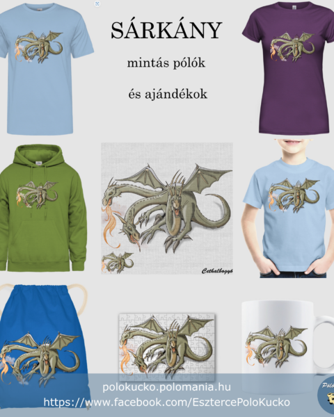 Sziasztok! 🥰🖌🖋 A SÁRKÁNY mintás pólók, pulcsik, bögrék, táskák és egyéb sárkány mintás ajándékok már elérhetőek a webáruházunkban! https://polokucko.polomania.hu/termekek/kereses/s%C3%A1rk%C3%A1ny/ Ajánljuk minden sárkánybarát, népmese kedvelő, vagy fantasy rajongó figyelmébe! Tedd színesebbekké a hétköznapokat, válogass a sárkány mintás termékeink közül, vagy lepd meg sárkány kedvelő ismerősödet egy igazán különleges mégis praktikus ajándékkal. Remek ajándék lehet karácsonyra, születésnapra, vagy csak úgy! Ha tetszenek a grafikáink akkor kövess minket, vagy ha gondolod oszd meg barátaiddal az oldalunkat, hogy ők is értesülhessenek az újdonságaikról! További Szép Napot! PólóKuckó #sárkány #sárkányminta #dragon #póló #mese #népmese #ajándék #bögre #pólókuckó #cethalbogyó #eszterce #ajándékötlet #karácsonyiajándék #karácsony
