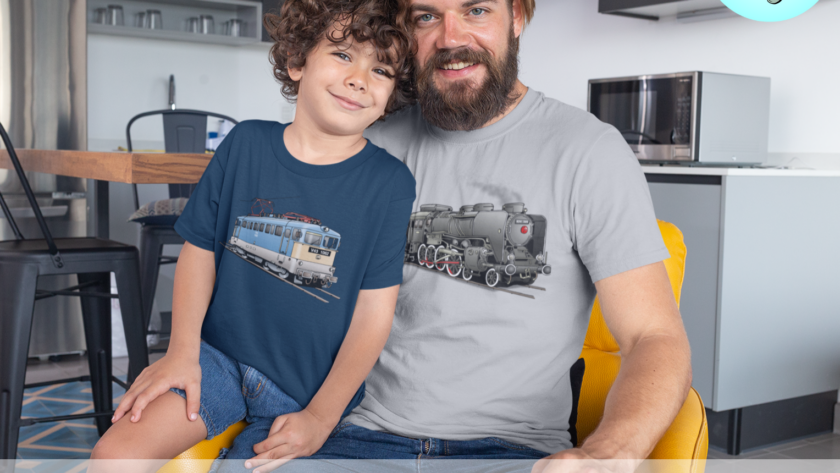Vonat- és mozdonymintás pólók és ajándékok a cethalbogyó Póló és ajándék webáruházban.